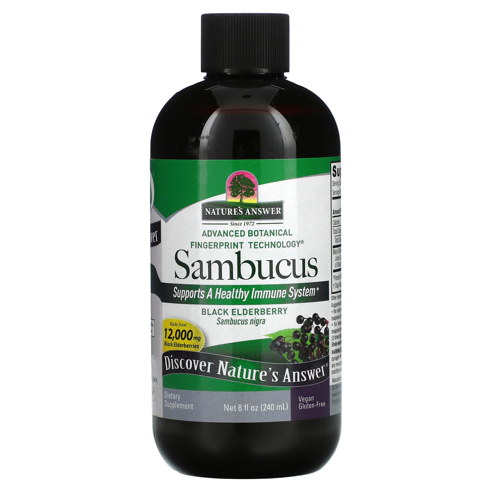 Nature’s Answer, Sambucus, 8 Oz UPC 083000260421 | Hilife Vitamins