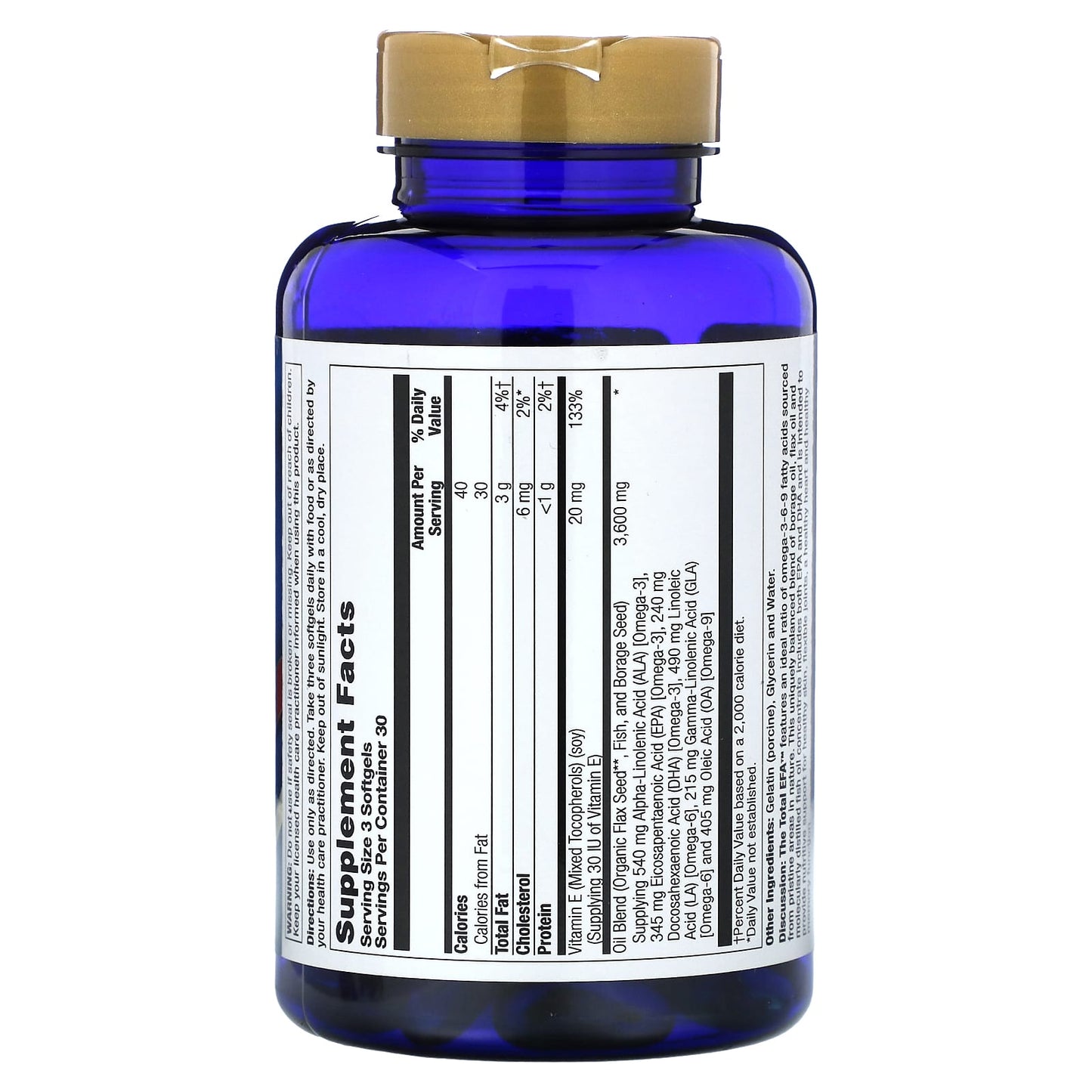Nature’s Life, The Total EFA, 90 Softgels UPC 010043050924 | HiLife Vitamins