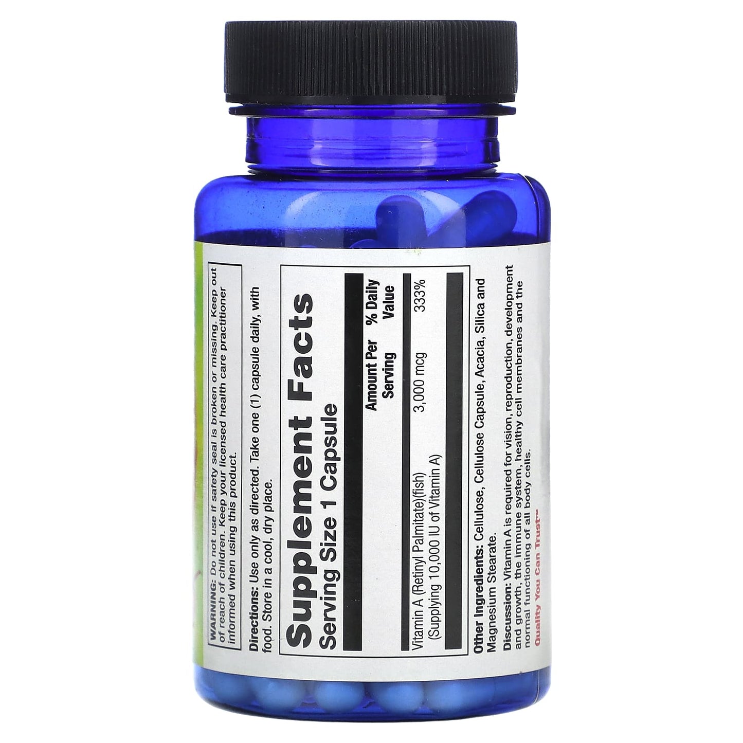 Nature’s Life, A 10000 IU, 100 Capsules UPC 040647001015 | HiLife Vitamins
