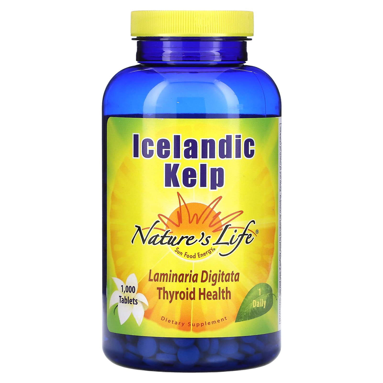 Nature’s Life, Icelandic Kelp, 1000 Tablets UPC 040647002326 | HiLife Vitamins