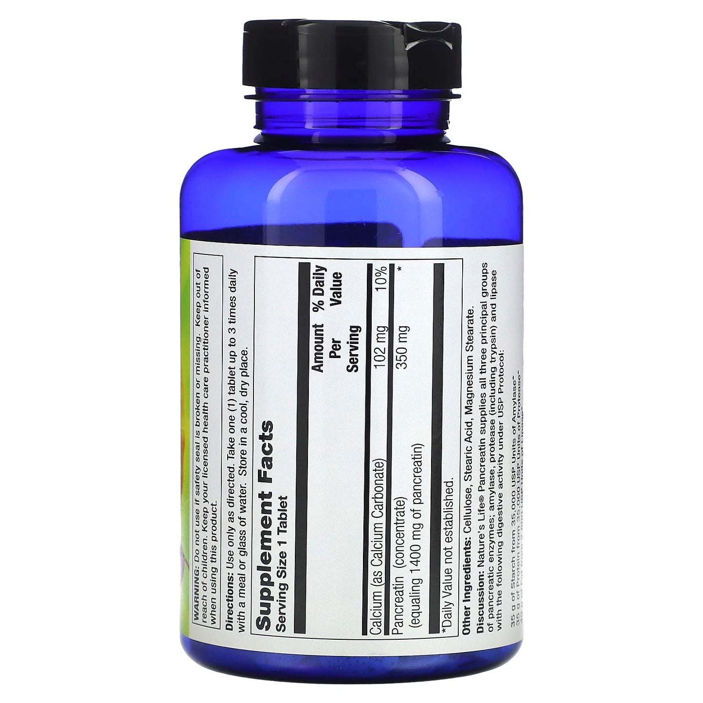 Nature’s Life, Pancreatin 1400mg, 250 Tablets UPC 040647002708 | HiLife Vitamins