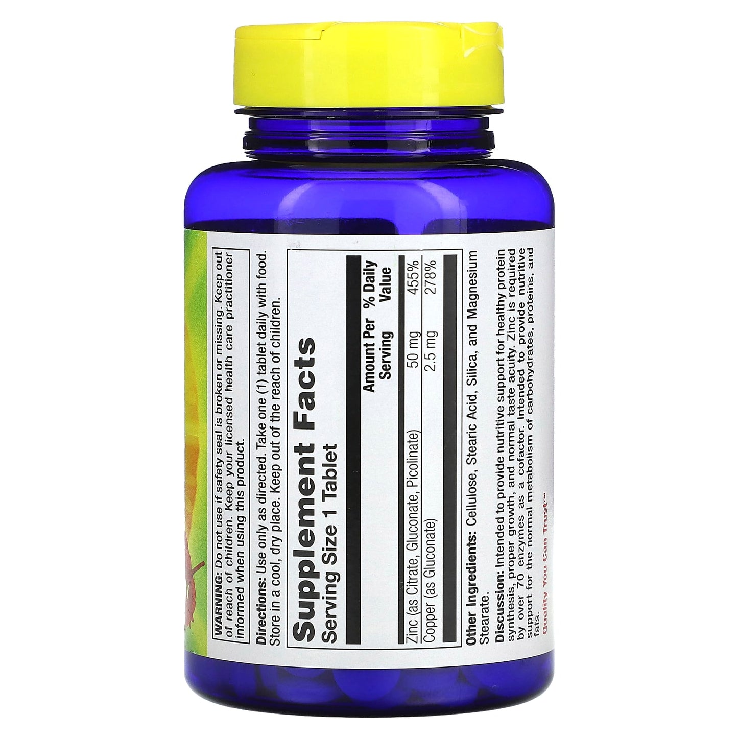 Nature’s Life, Zinc 50mg, 250 Tablets UPC 040647002982 | HiLife Vitamins