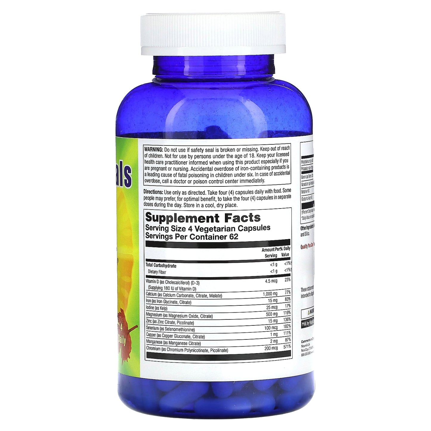 Nature’s Life, Mega Minerals, 250 Vegetarian Capsules UPC 040647004504 | HiLife Vitamins