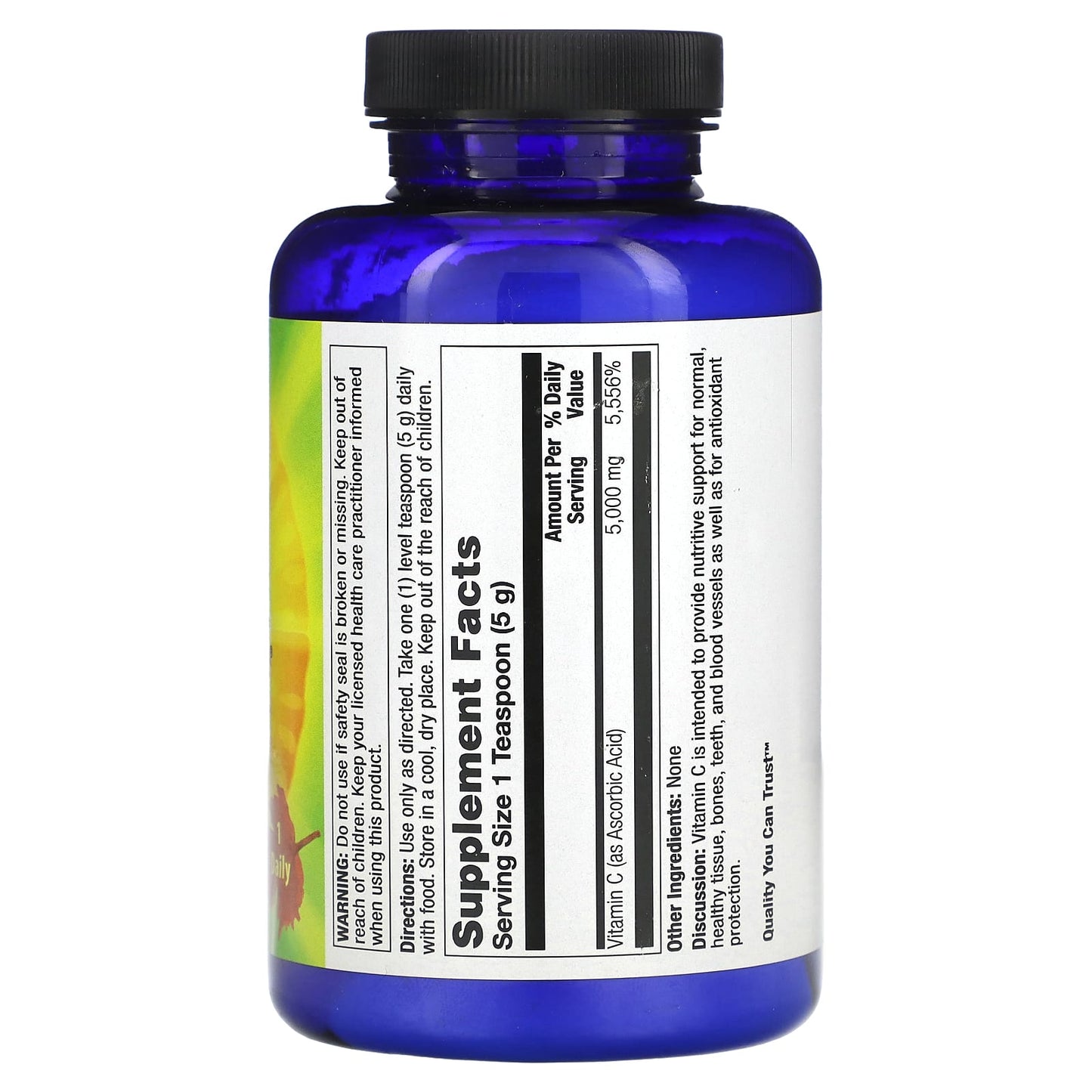 Nature’s Life, C Crystals Pure Unflavored 5000 mg, 8 Oz UPC 040647005099 | HiLife Vitamins