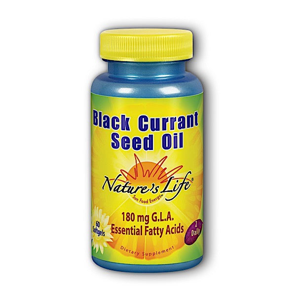 Nature’s Life, Black Currant Seed Oil 1200 mg, 60 Softgels UPC 040647006034 | HiLife Vitamins