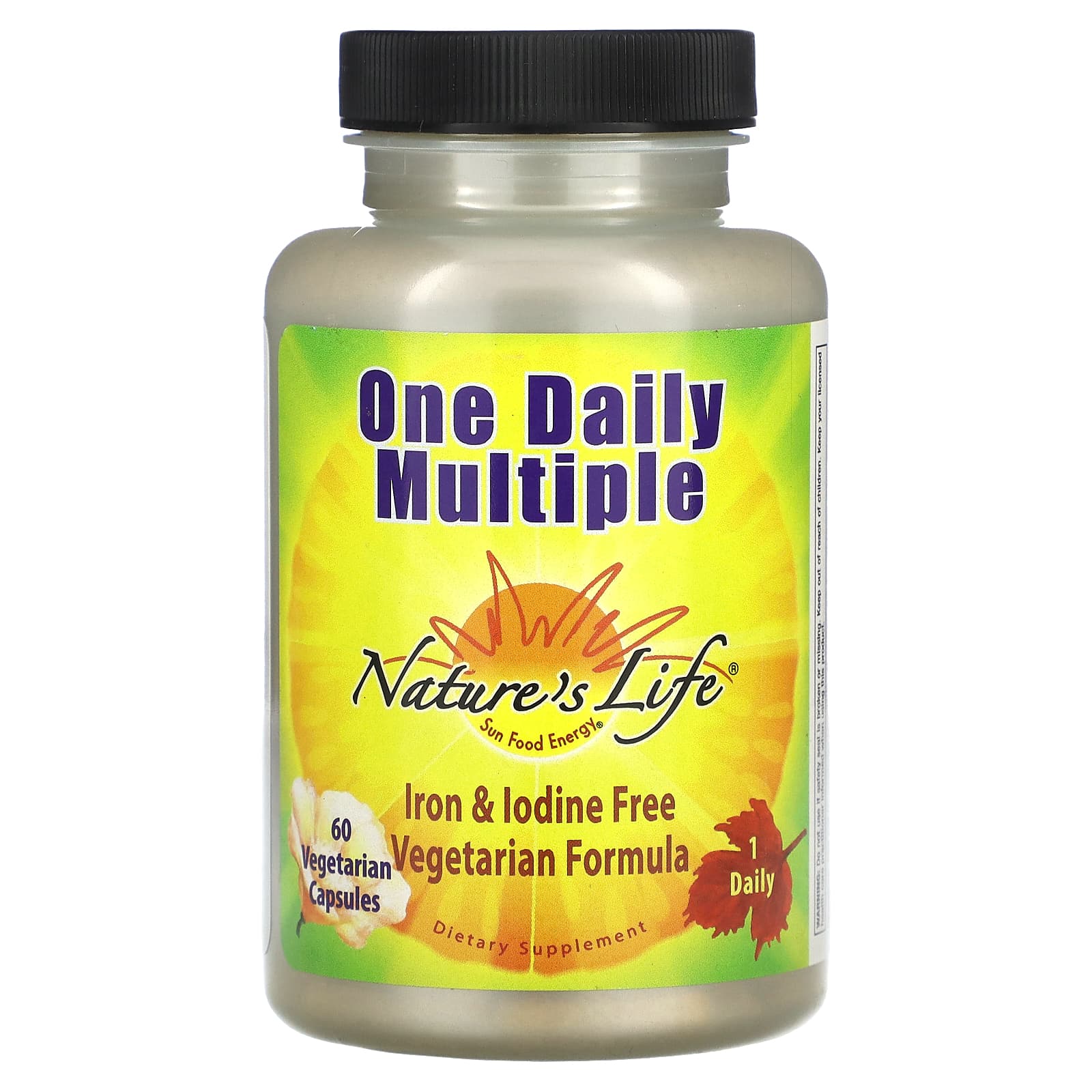 Nature’s Life, One Daily Multiple, 60 Vegetarian Capsules UPC 040647006423 | HiLife Vitamins