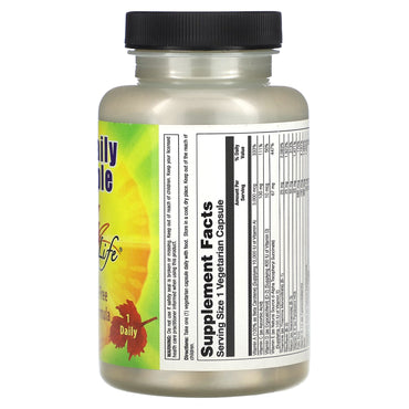Nature’s Life, One Daily Multiple, 60 Vegetarian Capsules UPC 040647006423 | HiLife Vitamins
