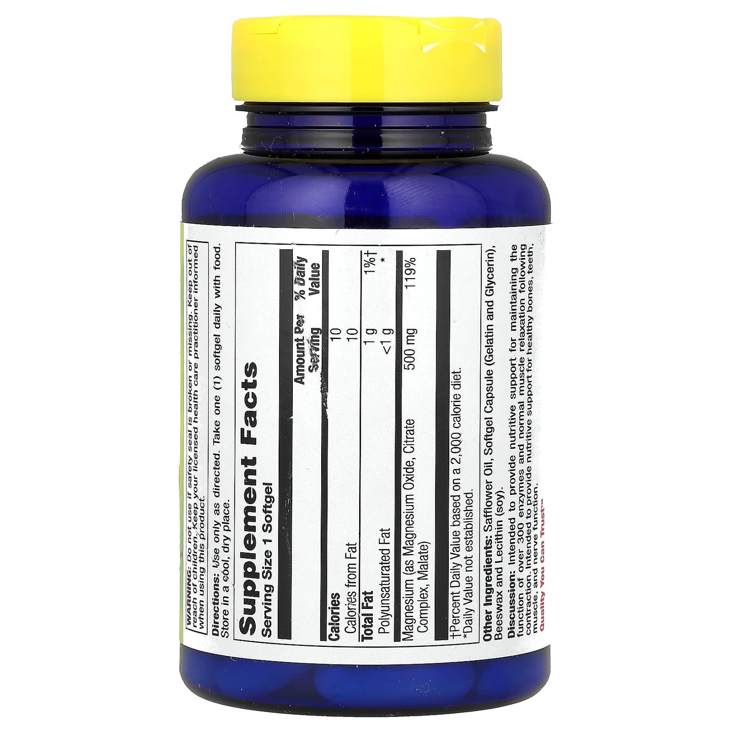 Nature’s Life, Mag Soft 500 mg, 60 Softgels UPC 040647121874 | HiLife Vitamins