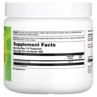 Nature’s Life, Glycine Powder, 400 grams UPC 040647282605 | HiLife Vitamins