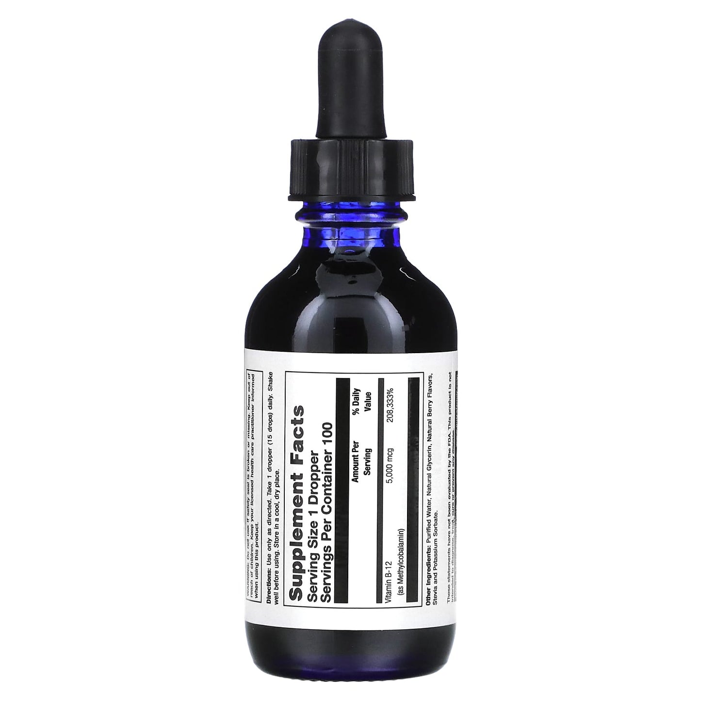 Nature’s Life, B-12 Drops, Sugar Free, Wild Berry , 5,000 mcg, 2 Oz Drops UPC 040647782273 | HiLife Vitamins