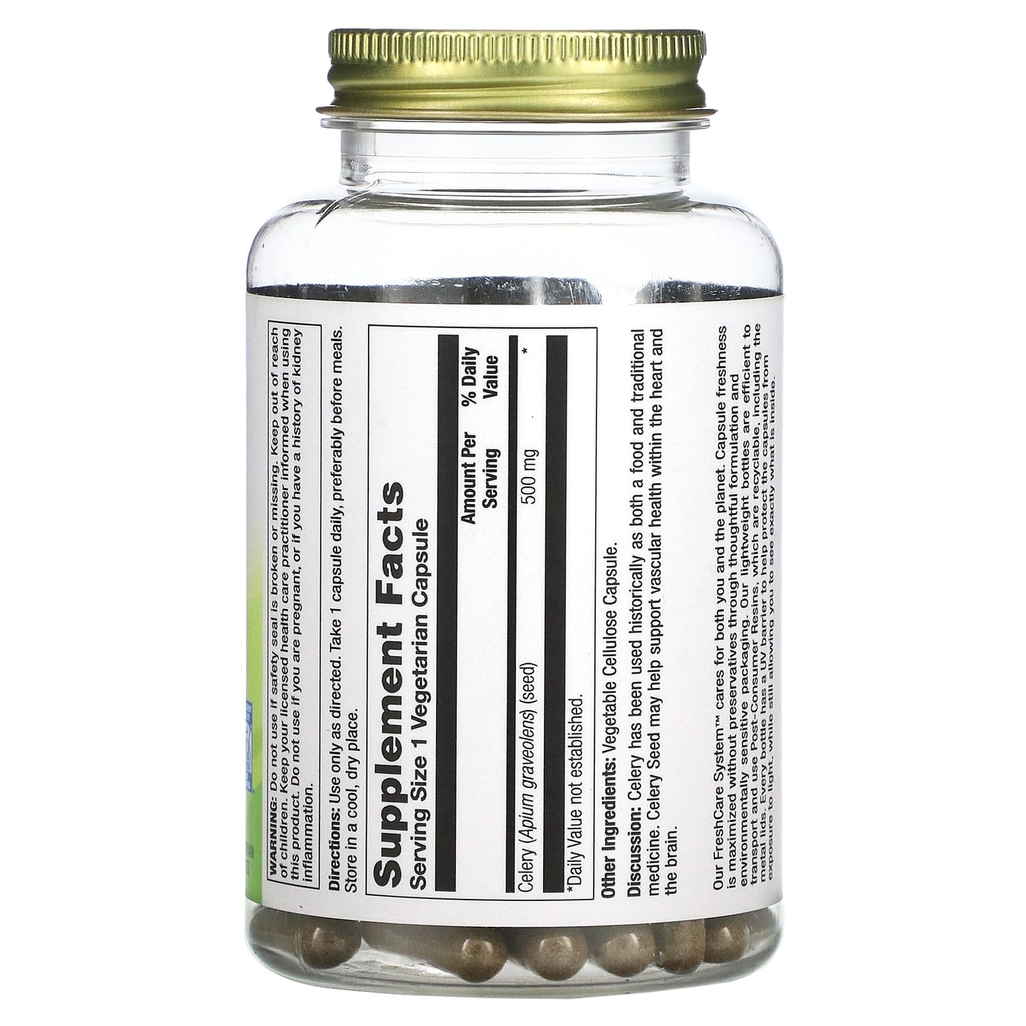 Nature’s Life, Celery Seed, 100 Capsules UPC 041954232710 | HiLife Vitamins
