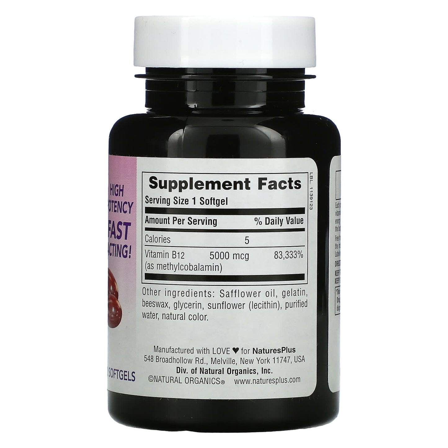 Nature's Plus, ,000 mcg, 30 Softgels UPC 097467017313 | Hilife Vitamins