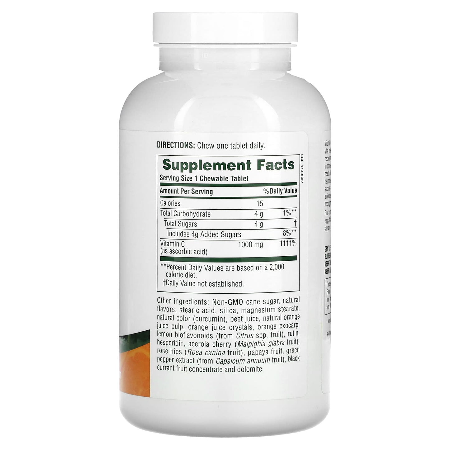 Nature's Plus, Orange Juice C 1,000 mg, 60 Chewables UPC 097467024687 | Hilife Vitamins