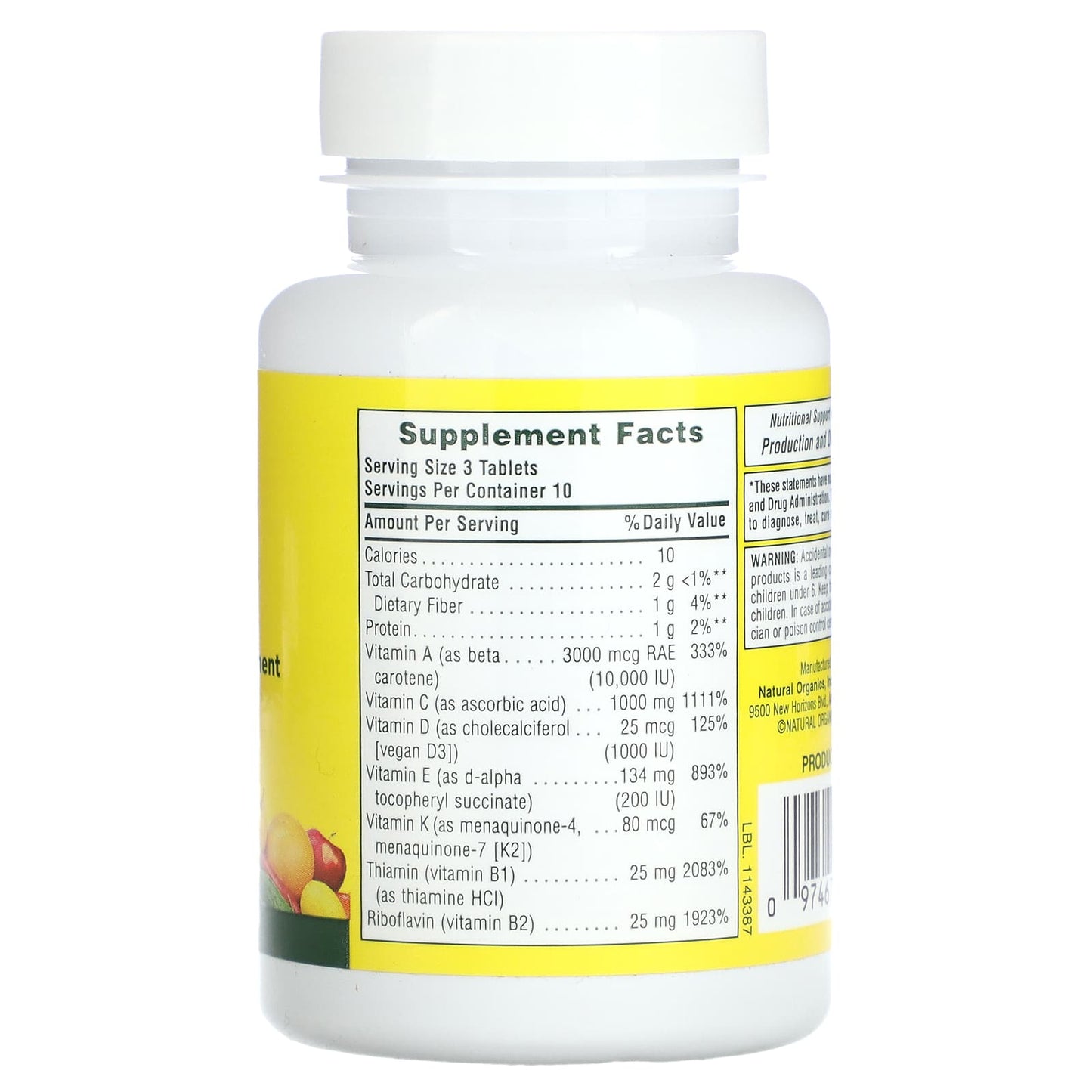 Nature's Plus, Source Of Life, 30 Tablets UPC 097467030565 | Hilife Vitamins