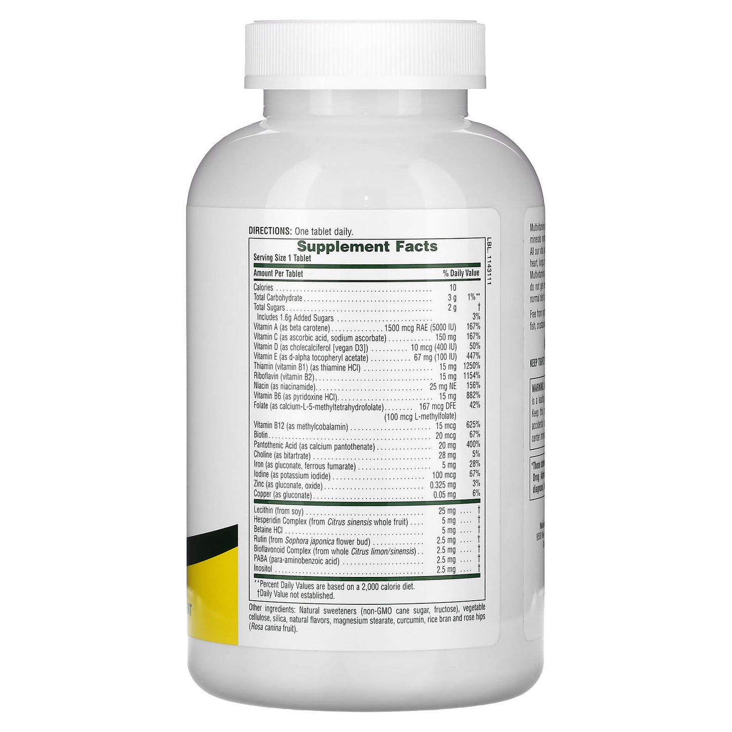 Nature's Plus, Adult's Chewable Multivitamin and Mineral, 180 Tablets UPC 097467030893 | Hilife Vitamins
