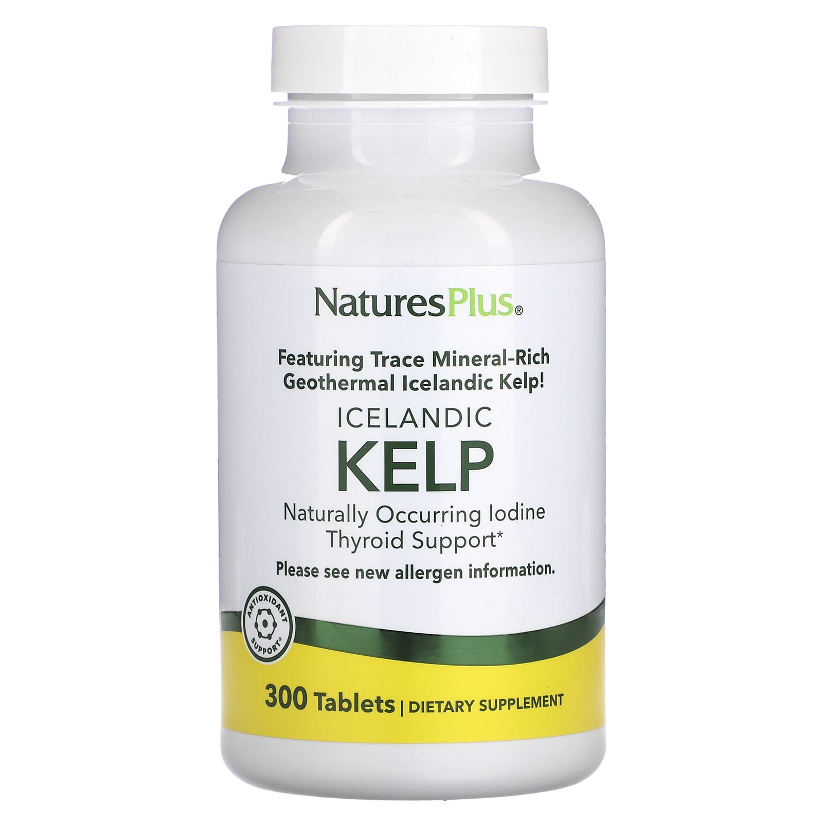 Nature's Plus, Icelandic Kelp, 300 Tablets UPC 097467039506 | Hilife Vitamins