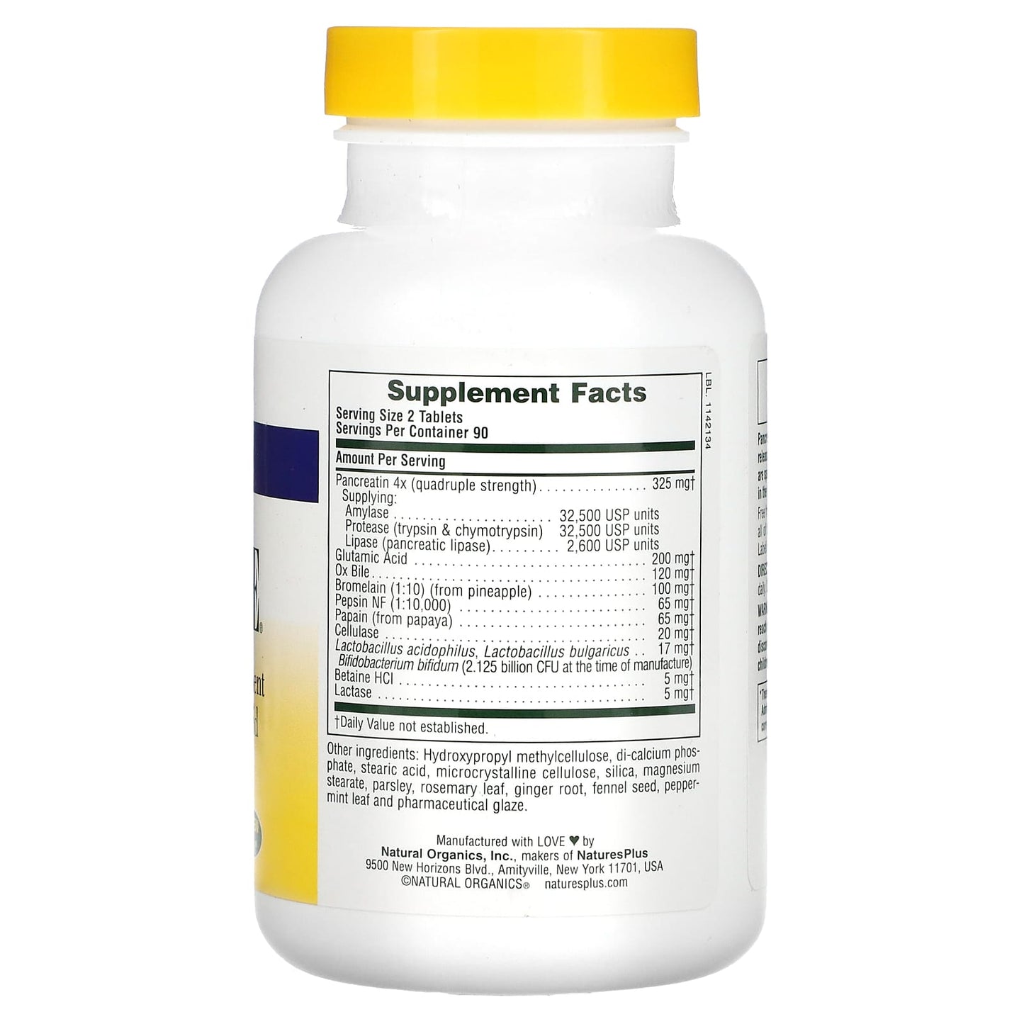 Nature's Plus, Ultra-Zyme, Maximum Strength, Ultimate Digestive Aid, 180 Tablets UPC 097467044531 | Hilife Vitamins
