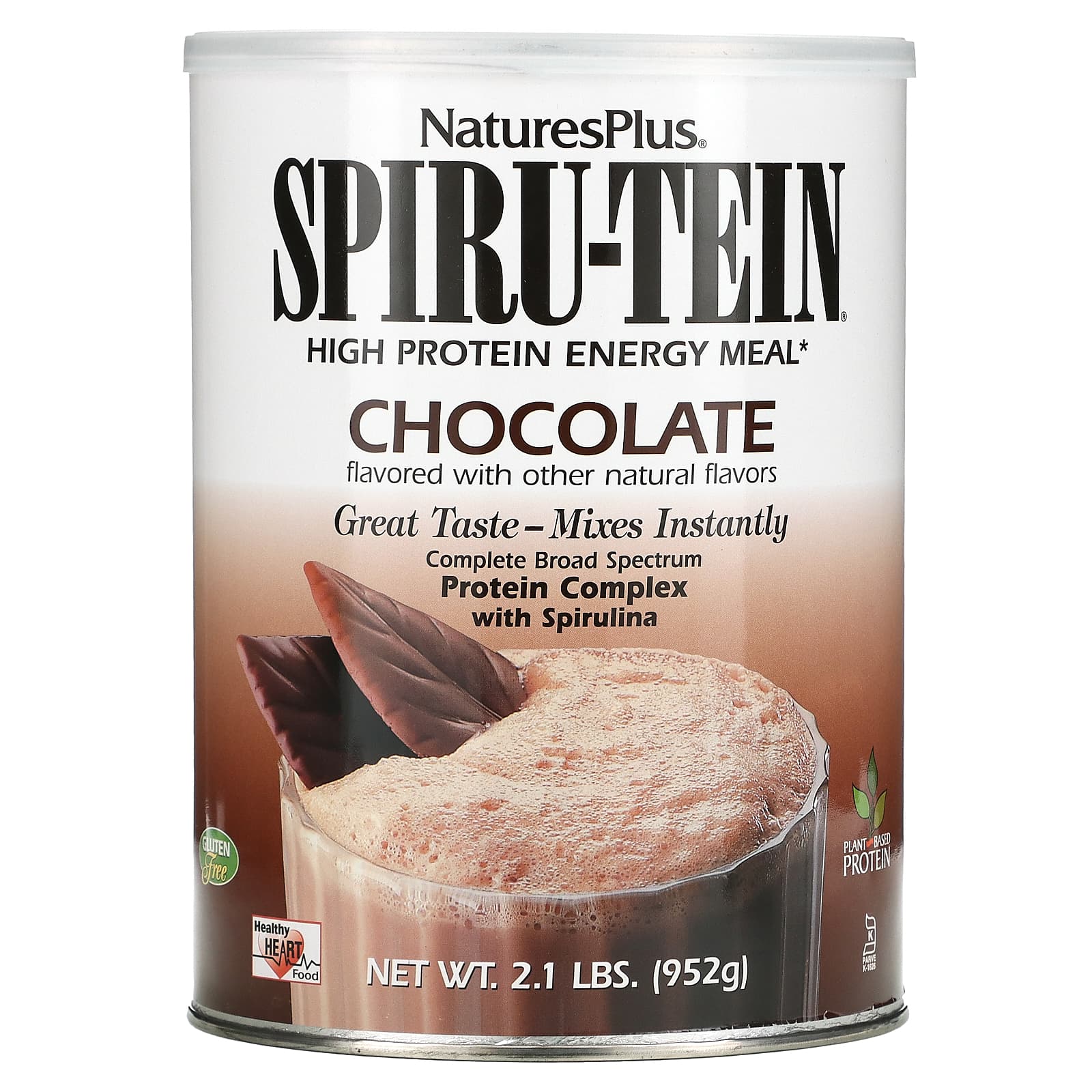 Nature's Plus, Spiru-Tein, High Protein Energy Meal, Chocolate, 2.1 Lbs (952g) Powder Mix UPC 097467045712 | Hilife Vitamins