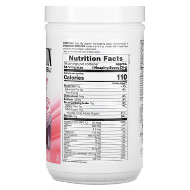 Nature’s Plus, Spiru-Tein, Protein Powder Meal, Strawberry, 1.2 Lbs (544g) Powder Mix UPC 097467045736 | HiLife Vitamins