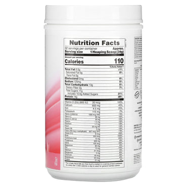 Nature's Plus, Spiru-Tein, Protein Powder Meal, Strawberry, 2.4 lbs (1088g) Powder Mix UPC 097467045743 | Hilife Vitamins
