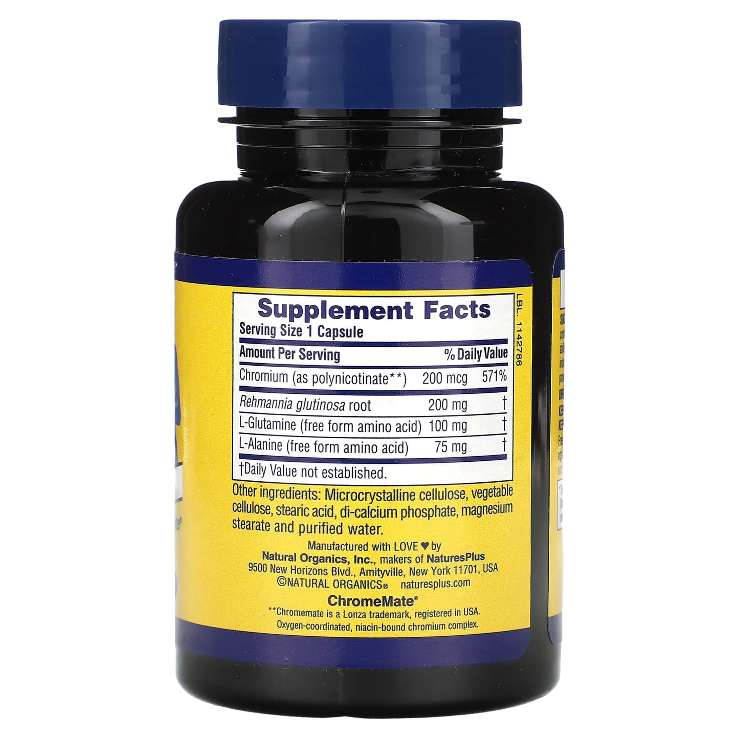 Nature's Plus, Sugar Control, 60 Vegetarian Capsules UPC 097467047112 | Hilife Vitamins