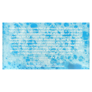 Nature's Plus, Natural Beauty Cleansing Bar, 3.5 Oz UPC 097467059900 | Hilife Vitamins