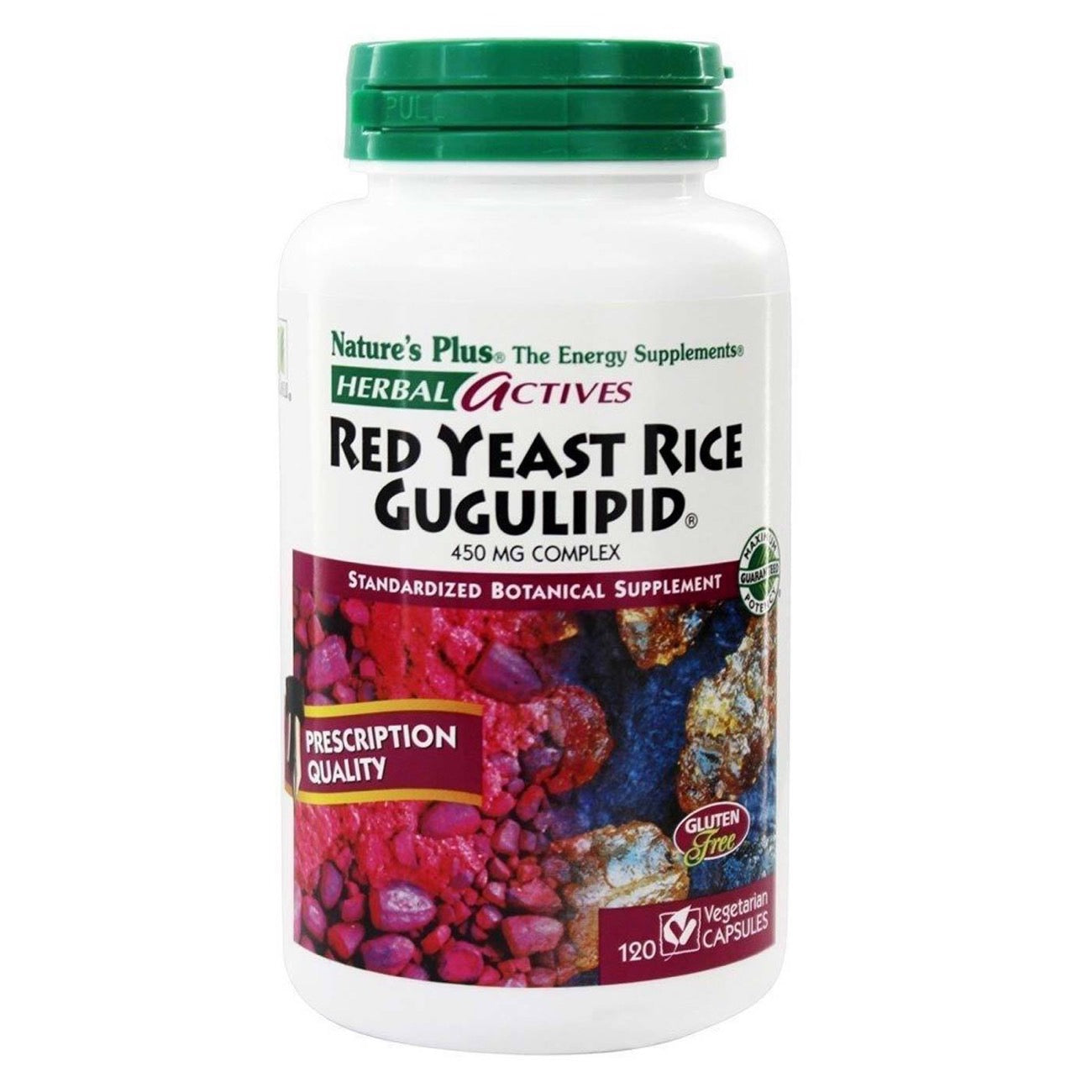Nature's Plus, Red Yeast Rice/Gugulipid 450 mg, 120 Vegetarian Capsules UPC 097467072497 | Hilife Vitamins