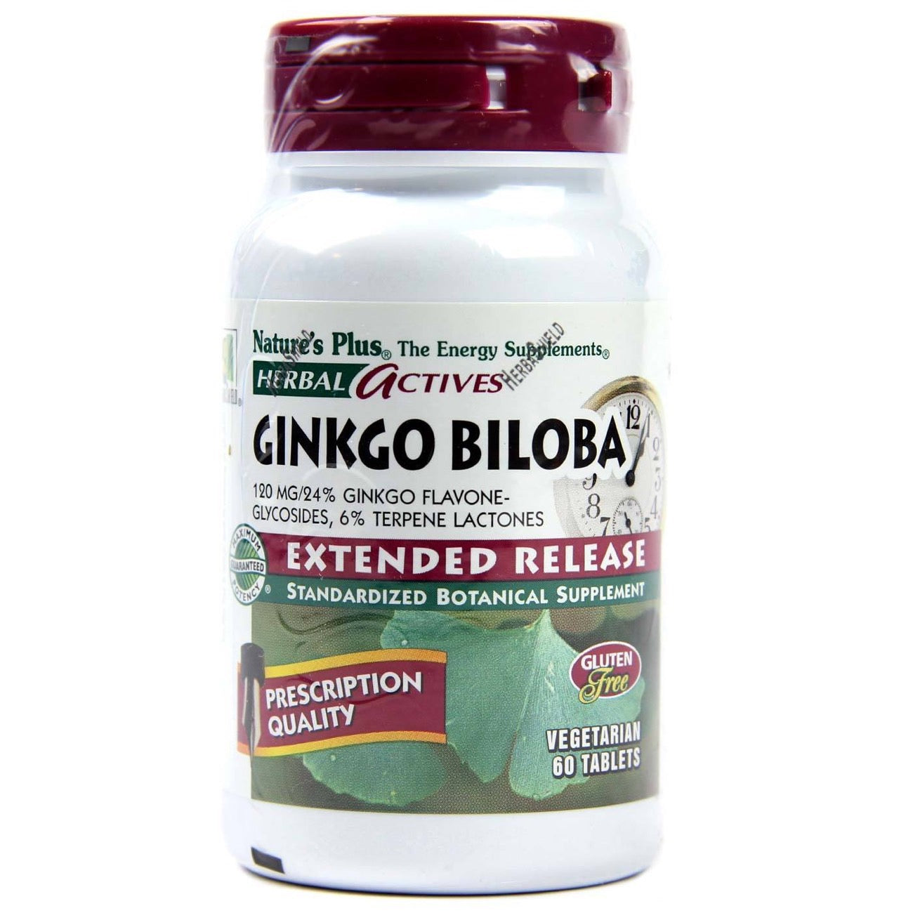 Nature's Plus, Ginkgo Biloba Extended Release 120 mg, 60 Tablets UPC 097467073265 | Hilife Vitamins