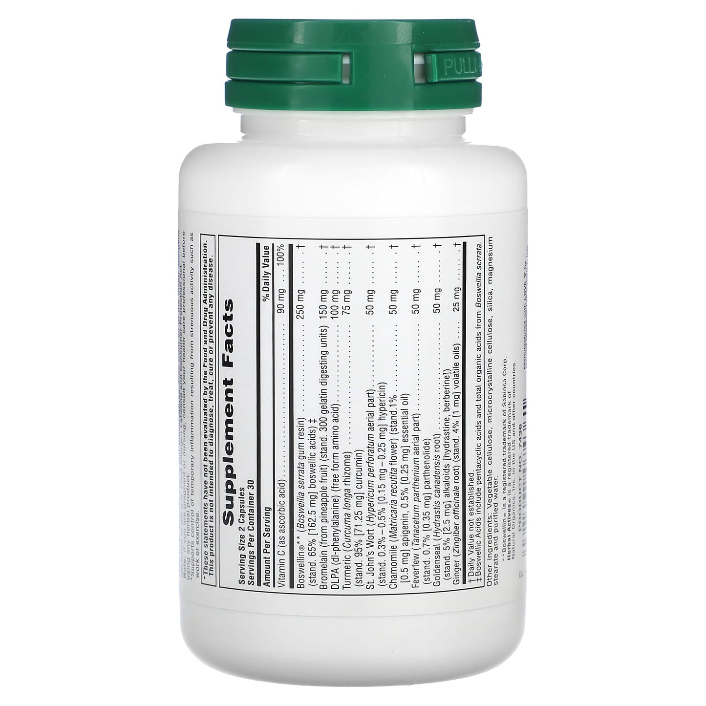 Nature's Plus, Inflam-Actin, 60 Vegetarian Capsules UPC 097467074361 | Hilife Vitamins
