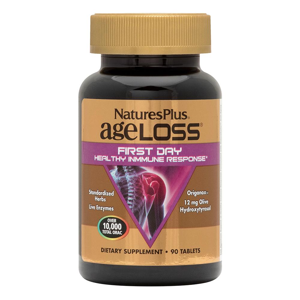 Nature's Plus, ageLOSS, First Day Healthy Immune Response, 90 Tablets UPC 097467080034 | Hilife Vitamins