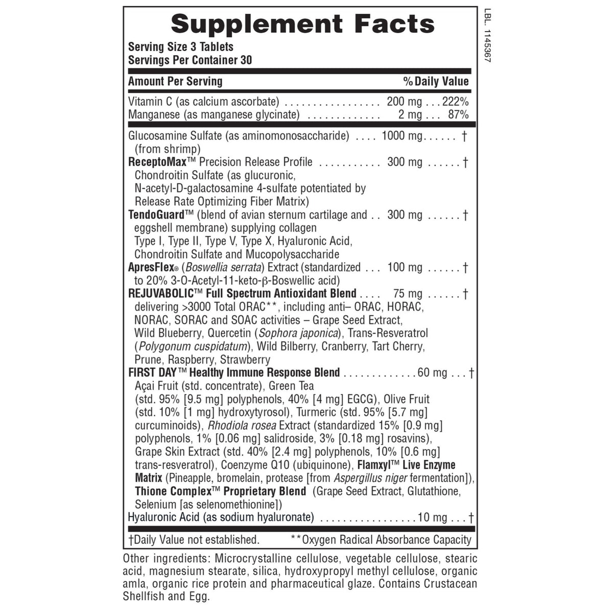 Nature's Plus, Ageloss Joint Support, 90 Tablets UPC 097467080126 | Hilife Vitamins