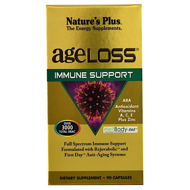 Nature's Plus, Ageloss Immune Support, 90 Vegetarian Capsules UPC 097467080201 | Hilife Vitamins
