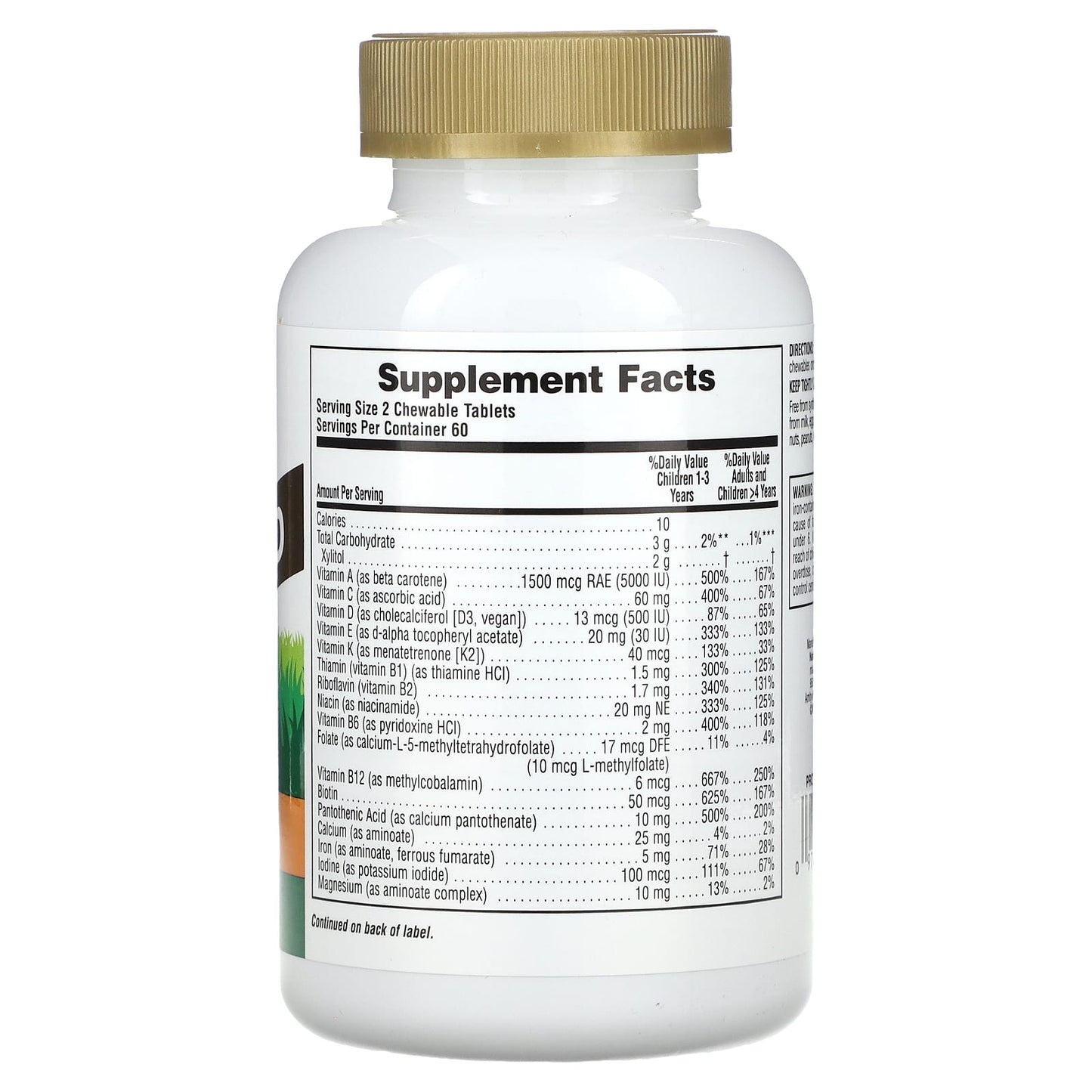 Nature's Plus, Ap Gold Orange, 120 Chewables UPC 097467299368 | Hilife Vitamins