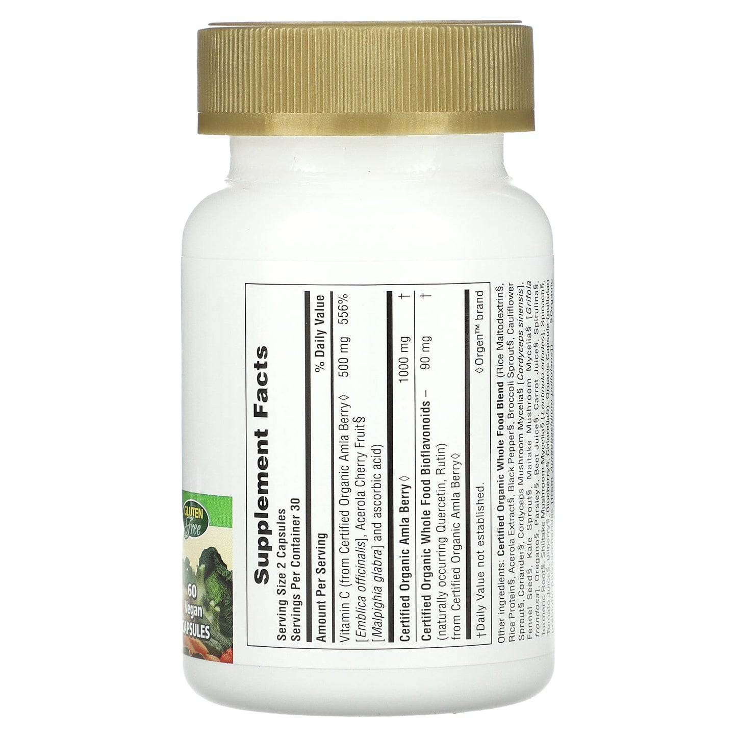 Nature's Plus, Source of Life Garden, Vitamin C, 60 Vegan Capsules UPC 097467307339 | Hilife Vitamins