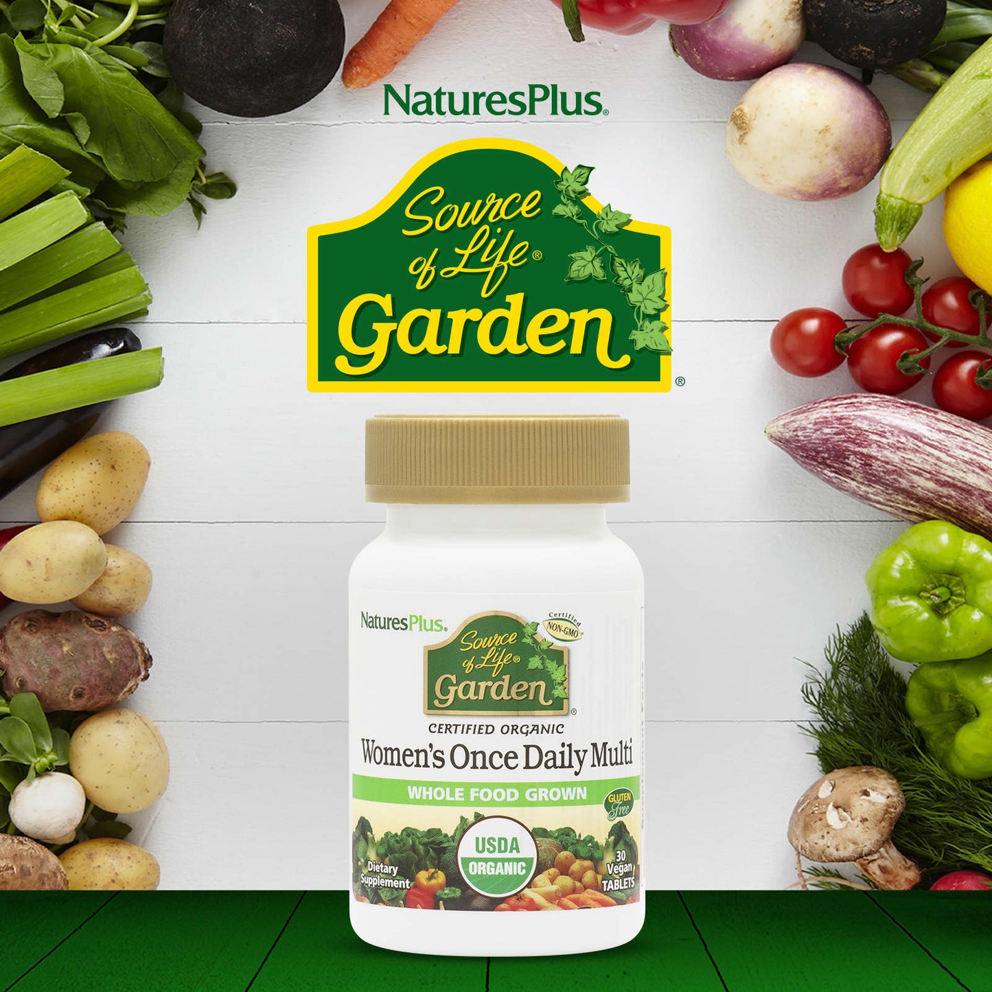 Nature's Plus, Source of Life Garden, Women's Once Daily Multi, 30 Vegan Tablets UPC 097467307476 | Hilife Vitamins