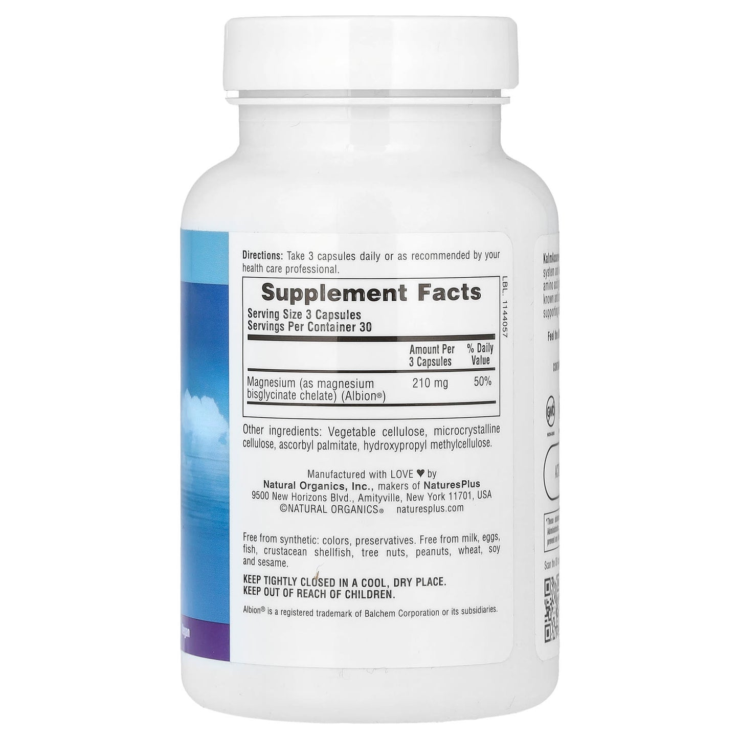 Nature's Plus, KalmAssure, Magnesium Glycinate, 90 Capsules UPC 097467336094 | Hilife Vitamins