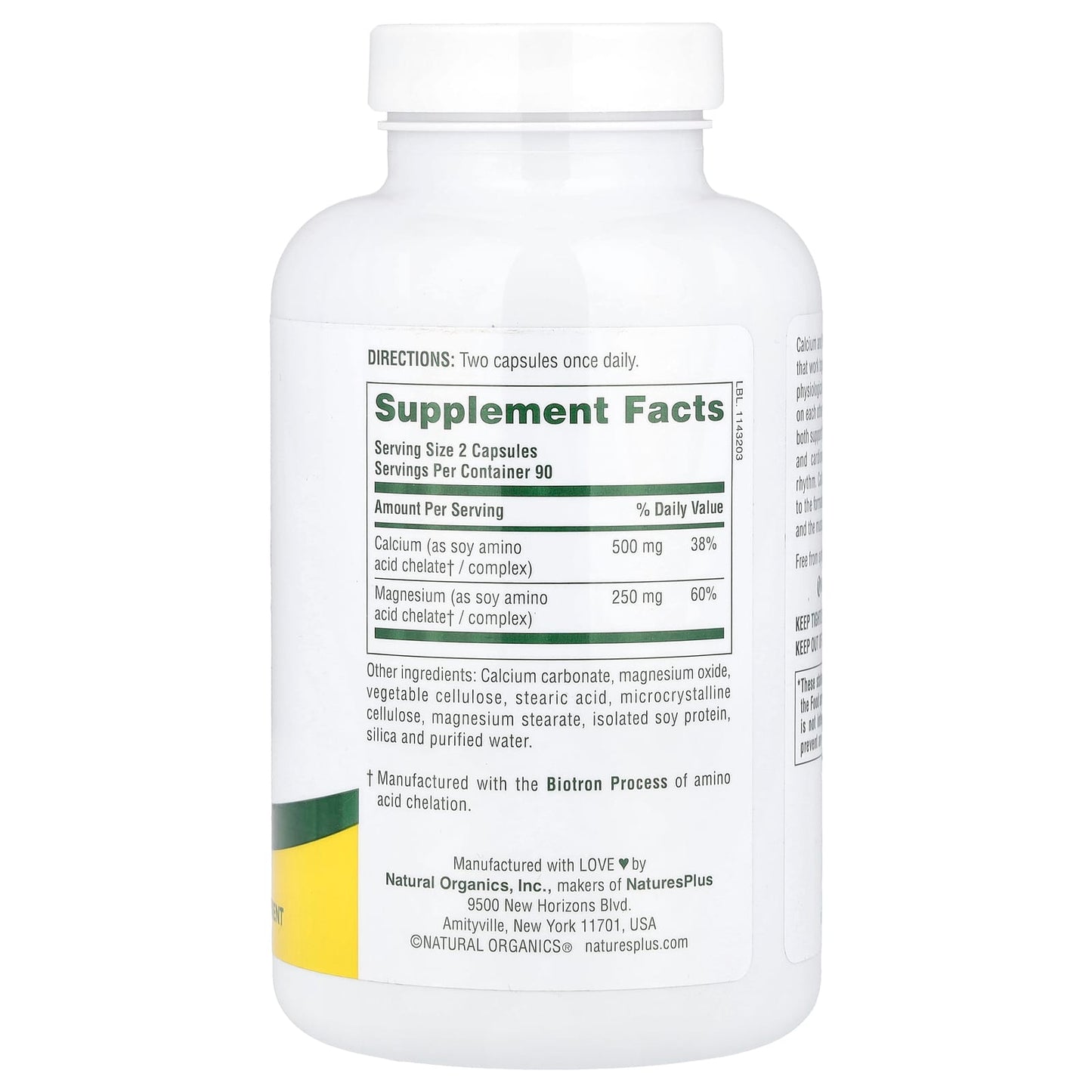 Nature's Plus, Cal/ Mag Caps, 180 Vegetarian Capsules UPC 097467336438 | Hilife Vitamins