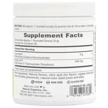 Nature's Plus, PRO Creatine Performance System, 0.33lb (150g) UPC 097467470309 | Hilife Vitamins