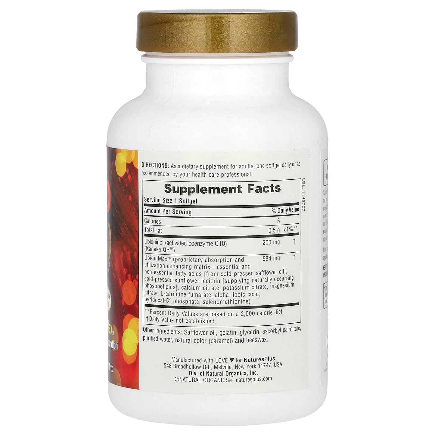 Nature's Plus, Beyond, CoQ10, Ubiquinol, 200 mg, 60 Softgels UPC 097467495678 | Hilife Vitamins