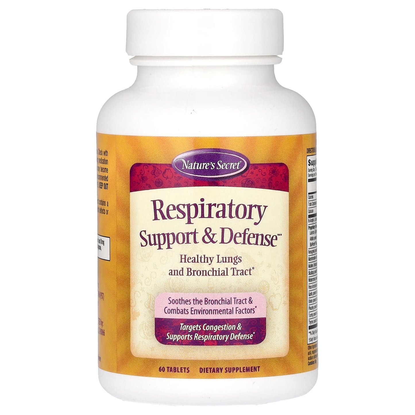 Natures Secret, Respiratory Cleanse & Defense, 60 Tablets UPC 710363255602 | Hilife Vitamins