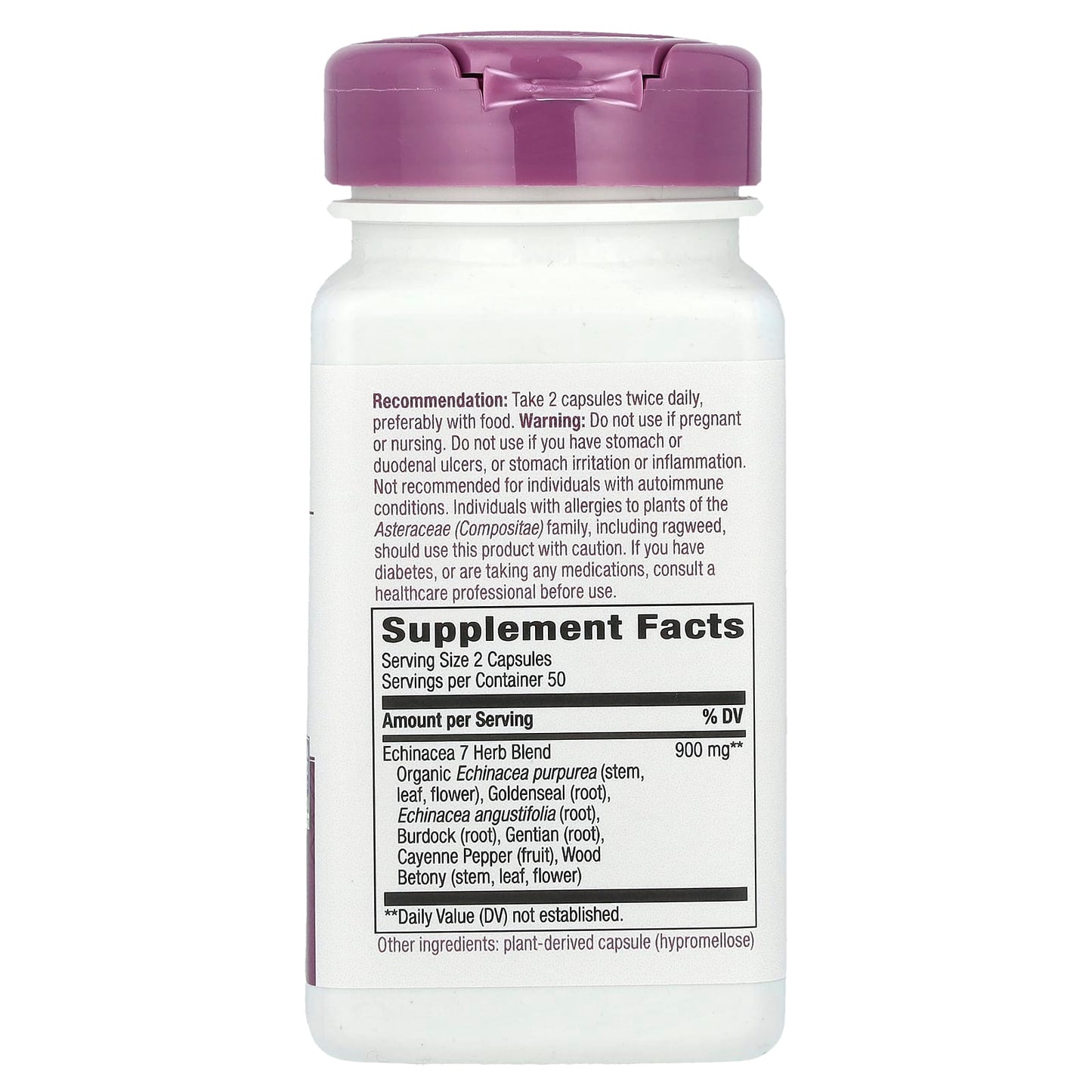 Nature’s Way, Echinacea Goldenseal, 900 mg, 100 Vegan Capsules UPC 033674004159 | Hilife Vitamins