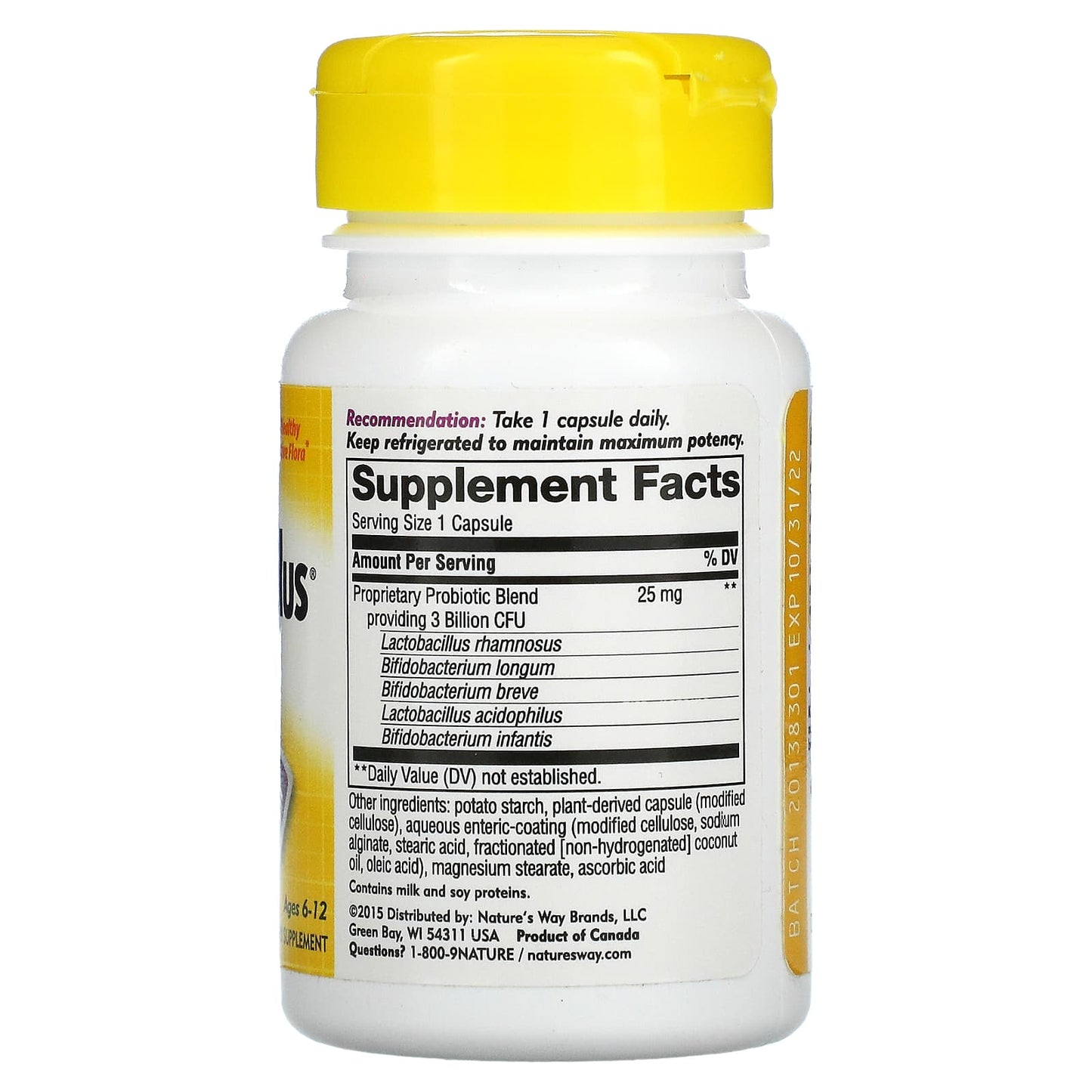 Nature’s Way, Primadophilus/Junior, 90 Vegetarian Capsules UPC 033674068700 | HiLife Vitamins
