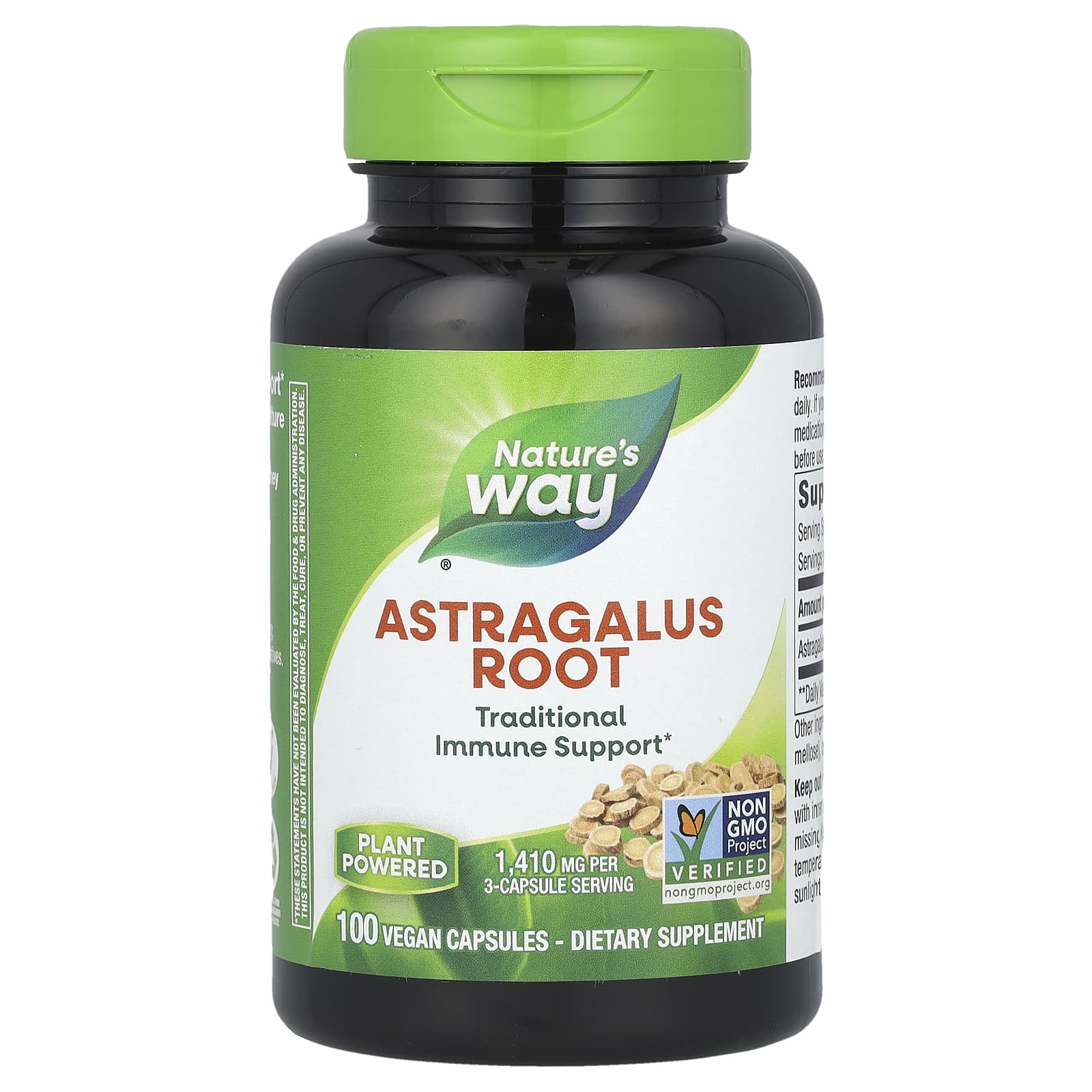 Nature’s Way, Astragalus, 100 Vegetarian Capsules UPC 033674101803 | Hilife Vitamins