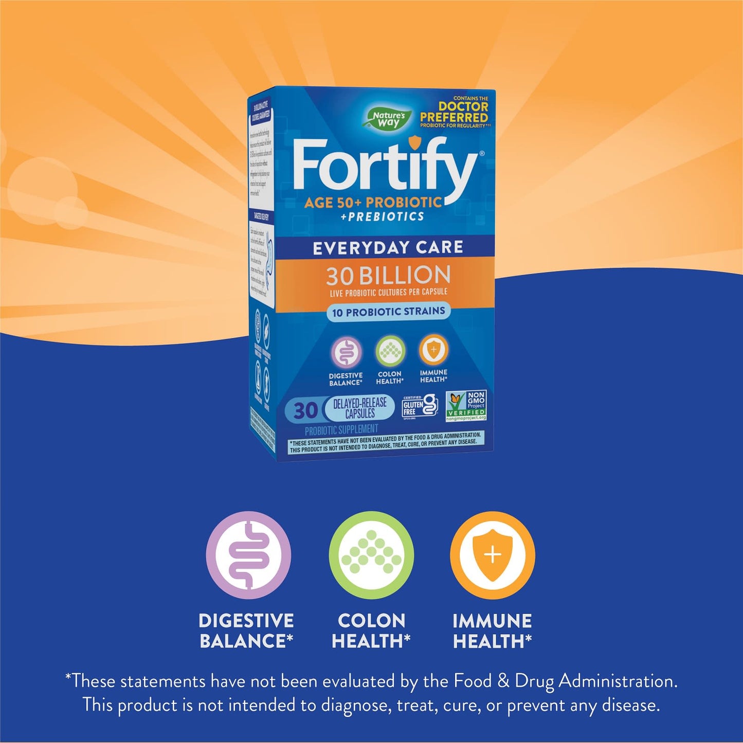 Nature’s Way, Primadophilus® Fortify™ Age50+ Probiotic 30 Billion, 30 Vegetarian Capsules UPC 033674102930 | Hilife Vitamins
