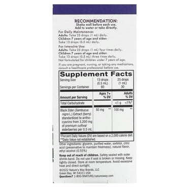 Nature’s Way, Sambucus Drops, 1 Oz lqd UPC 033674104934 | Hilife Vitamins