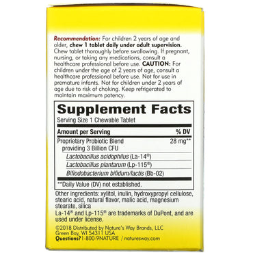 Nature’s Way, Primadophilus for Kids Cherry Flavored 3 Billion CFU, 60 Tablets UPC 033674110355 | Hilife Vitamins