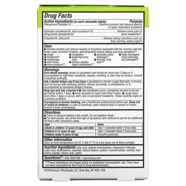 Nature’s Way, Umcka Allergy & Sinus, 20 Chewables UPC 033674121948 | Hilife Vitamins