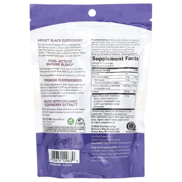 Nature’s Way, Sambucus Elderberry Vitamin C Tropical Flavored, 24 Lozenges UPC 033674129630 | Hilife Vitamins