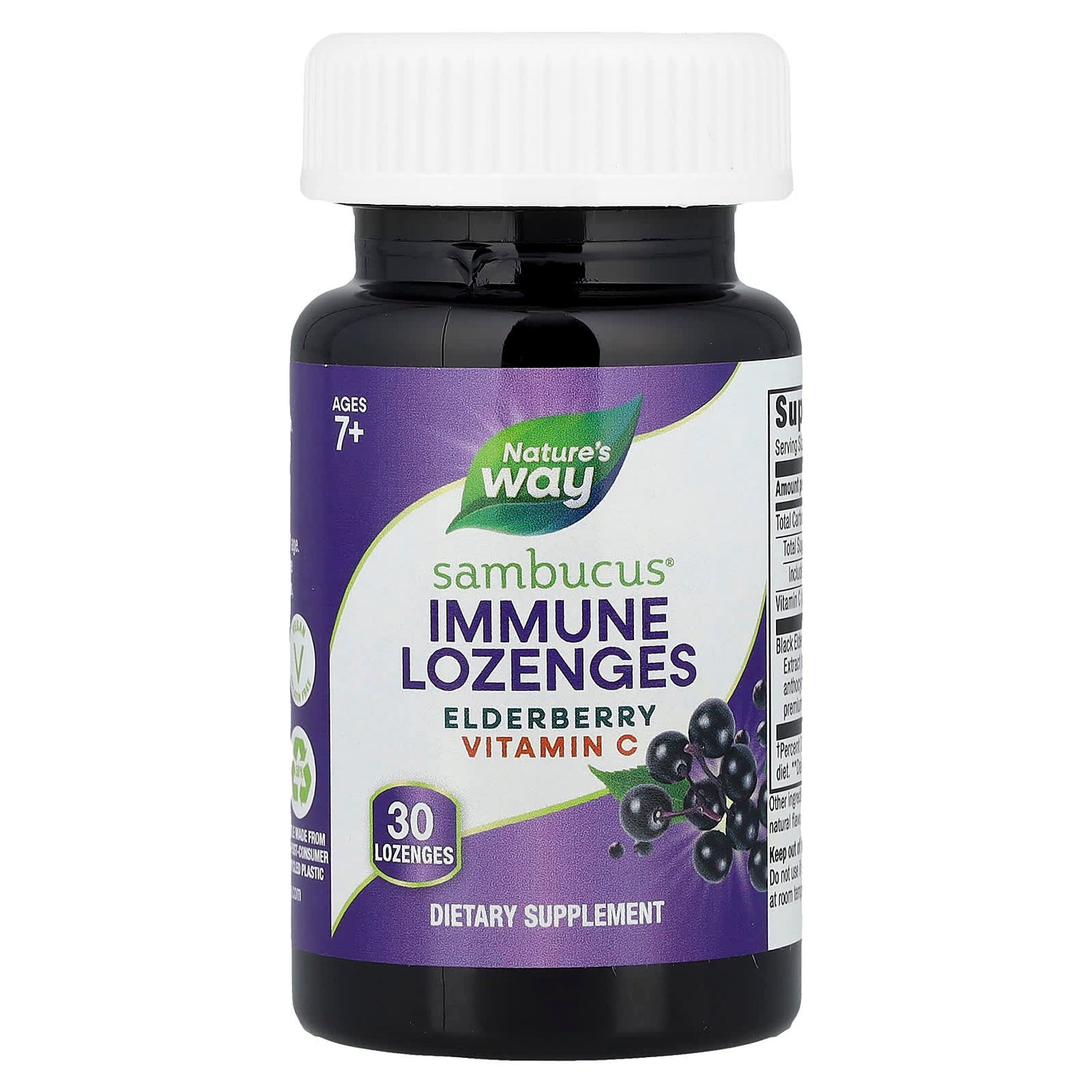 Nature’s Way, Sambucus Elderberry, Original Lozenges, 30 Lozenges UPC 033674140017 | Hilife Vitamins
