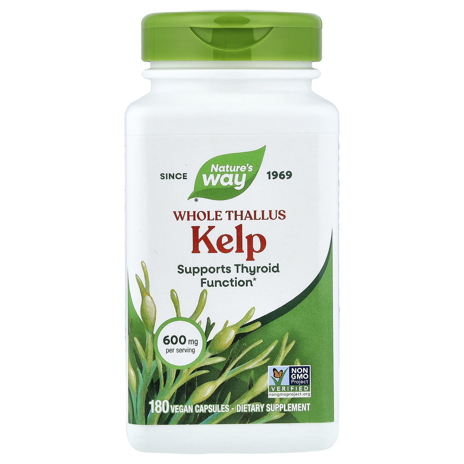 Nature’s Way, Whole Thallus Kelp, 180 Capsules UPC 033674145081 | Hilife Vitamins